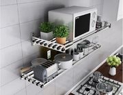 Metal Wire Storage Kitchen Counter Shelf Rack For Kitchen Microwave