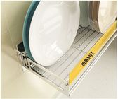 Wall Mounted Kitchen Tray Rack 5cm Guardrail With Drain Board Dish Drainer